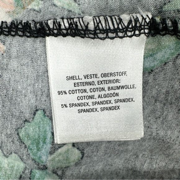 Maeve Floral Mock Neck Long Sleeve Shirt Womens Size Petite Medium - Picture 9 of 11